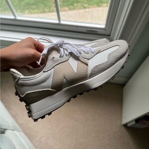 New Balance Cream and White Sneakers